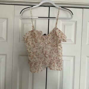 Lulu's Cream Floral Camisole